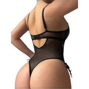 Black Strappy Lingerie Bodysuit NWT Size M thumbnail 5
