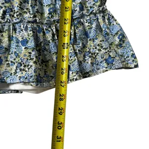 Altar'd State Blue Floral Lined Mini Babydoll Dress Women's Size Small | 27-1 thumbnail 5