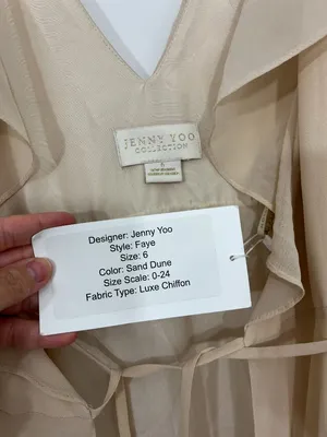 New Jenny Yoo Size 6 Sand Dune Faye Luxe Chiffon Wrap Bridesmaid Dress thumbnail 6