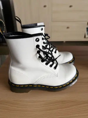 Dr. Martens 1460 Women’s White Leather Boots thumbnail 3