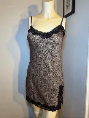 LA Hearts Size Small Lace Trim Leopard Slip Dress Pacsun sleep dress thumbnail 2