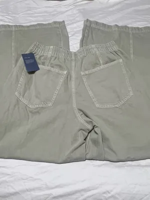 NWT 100% Cotton A New Day Sage Green Wide Leg Pants Size M thumbnail 5