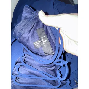 NWOT Lulus SZ Large Sophisticated Occasion Navy Blue Bustier Lace-Up Maxi Dress thumbnail 4