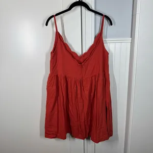 SAAJ Paris Robe Adele Corail coral linen‎ viscose Mini Dress size 6 resortwear thumbnail 5