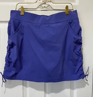 Columbia Omni Shade Skort Skirt Built -On Shorts Purple Size Large Sporty Comfy thumbnail 1