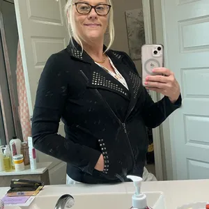 BCBGMaxazria Studded Black Moto Jacket No Fade Looks NWOT 90s Knit Jacket thumbnail 5