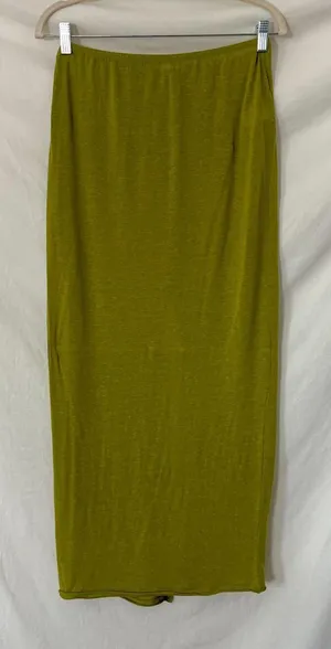 Zara green Midi Maxi Skirt with Leg Slit Size M thumbnail 1