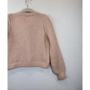 MANGO Womens Cardigan Pink Mathilda Alpaca Chunky Knit Sweater Grandma Small thumbnail 10