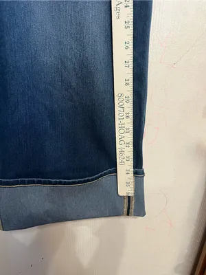 HALARA Blue Wide-Leg Flare Jeans thumbnail 7