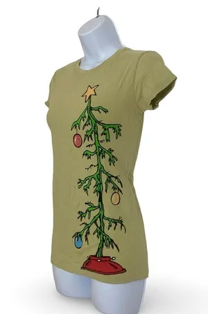 LOL Vintage Christmas Tee Green Size M thumbnail 2