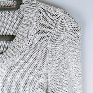 J. Crew Womens 3/4 Sleeve Knit Tunic Sweater Size XS Cream‎ Minimalist Neutral thumbnail 4