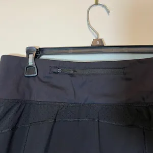 Athleta Run With It Skort Women's Medium Black Active Running Tennis Pocket thumbnail 5