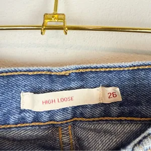 Levi’s Premium High Loose Distressed Wide Leg Jeans‎ Size 26 thumbnail 9
