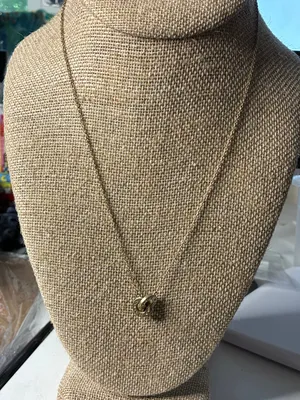 Coach Gold-Tone Interlocking Open Circle Pavé Crystal Pendant Necklace thumbnail 1
