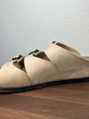 Birkenstock Birkis Tan Three Strap Slip On Florida Sandals Women’s 8 Men’s 6 thumbnail 6