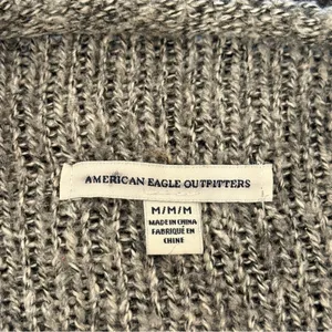 Size Medium American Eagle Gray Roll Neck Knit Sweater thumbnail 4