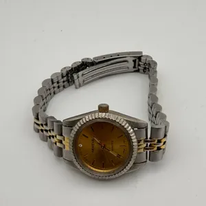 Vintage Geneva Ladies' Two-Tone Quartz Watch 90s Style Working New Battery thumbnail 3