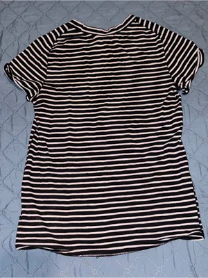 We The Free Black and White Striped Fitted Tee thumbnail 3