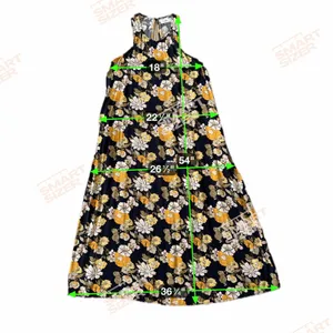 Natural Life Floral Maxi Dress XS S Black Yellow Flowers‎ Garden Long Sleeveless thumbnail 7