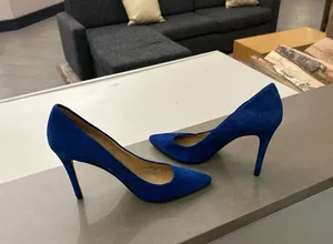 Nine West Blue Suede Heels-sold at Nordstrom-8 1/2 M thumbnail 1