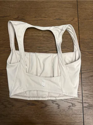 FP Movement by Free People Cream Cropped Tank Top thumbnail 2