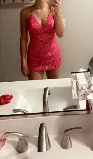 Pink sequin dress Size 0 thumbnail 5