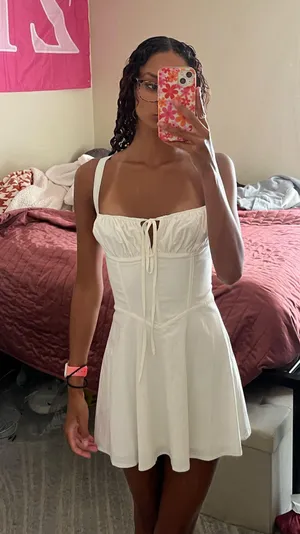 graduation white dress Size XS thumbnail 1