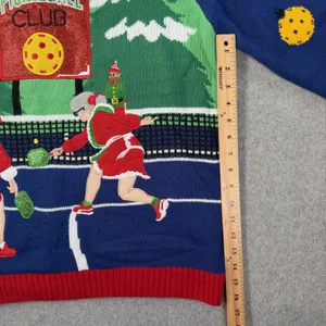 Blizzard Bay Ugly Christmas Sweater Adult LG Santa Mrs Claus Pickleball Holiday thumbnail 9