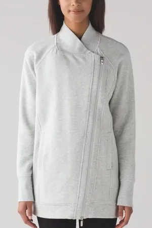 Lululemon Back To It Wrap Jacket Heathered Vapor Size 2 thumbnail 1