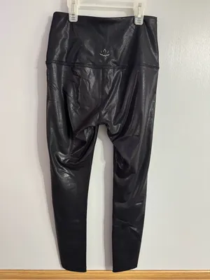 Beyond Yoga Black Shiny Shimmery High-Waist Sexy Leggings Size XS thumbnail 2