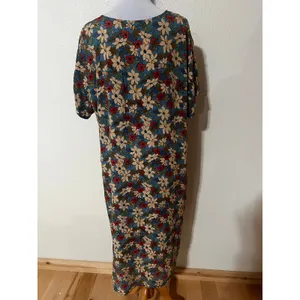 Natural Life Claire Maxi Dress in Blue Tan lilies WOMENS LARGE thumbnail 5