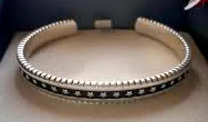 Solid Engraved Star‎ Bracelet | 925 Sterling Silver thumbnail 1
