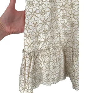 Anthropologie Maeve Smocked Tunic Floral‎ Embroidered Mini Dress Ivory Size XXS thumbnail 13