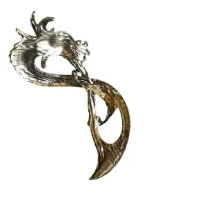 Celtic Dragon Silver-Tone Hair Pin thumbnail 6