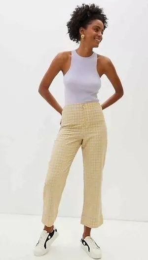 Anthropologie Find Me Now Rhonda Gingham Pant thumbnail 1