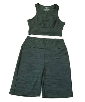 Adore Me Green Hi-Rise Sporty Cycling Set Women Size Small | 22-20 thumbnail 1
