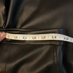 Zara Black Faux Leather Skinny Leggings/Pants - Size Medium thumbnail 14