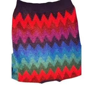 Vintage Jeanne Pierre Mohair Wool Cardigan Womens Medium Multicolor 90s Zigzag thumbnail 3