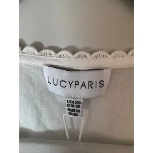 Lucy Paris Loray Embroidered Shirt white sz XS NWT $88 thumbnail 8