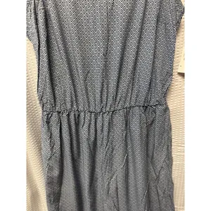 Old Navy Women's Blue White Geometric Spaghetti Strap Dress Cinched SZ‎ Med NWT thumbnail 4