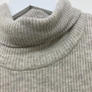 Feel The Piece Oatmeal Sleeveless Knit Turtleneck Top M/L Ribbed Luxe Boho thumbnail 8