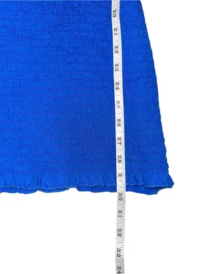 Free People Lyla Smocked Blue Sleeveless Mini Dress SMALL thumbnail 9