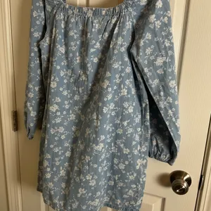 Forever 21 Women Square Neckline Floral Print Mini Dress, Blue/White Combo M thumbnail 7
