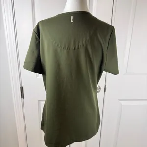 Grey’s Anatomy Active Olive Green Stretch Scrub Top Women’s Medium Workwear thumbnail 3