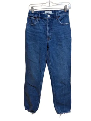 Abercrombie & Fitch 90s Straight Ultra High Rise Blue Denim Jeans Size 27/4 thumbnail 3