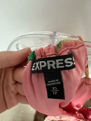 Express Coral Floral Cutout Maxi Dress thumbnail 3