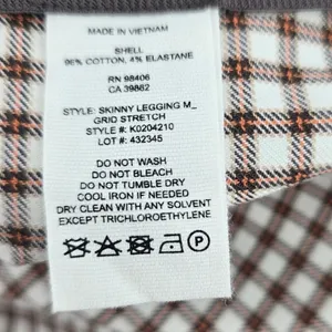 Theory Pants Womens 16 Skinny Legging M Grid Stretch Brown Gingham EUC thumbnail 5