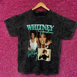 Whitney Houston Collage black tee size large thumbnail 1