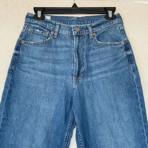 Gap 90s Loose High Rise Women's Blue Denim Jeans Straight Casual Y2K Sz 27 thumbnail 3