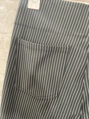 HALARA Grey Pinstripe Flare Pants thumbnail 4